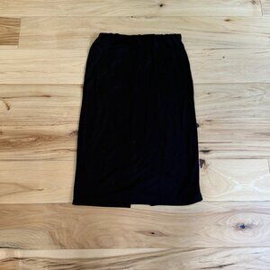 reformation black midi skirt cotton size small